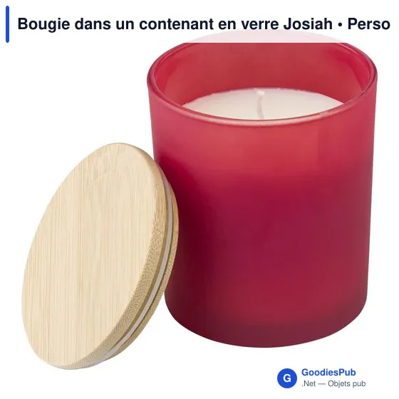 Bougie personnalisable en verre Josiah avec logo - Image 2
