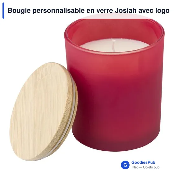 Bougie personnalisable en verre Josiah avec logo - Image 12