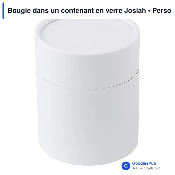 Bougie personnalisable en verre Josiah avec logo - Image 3