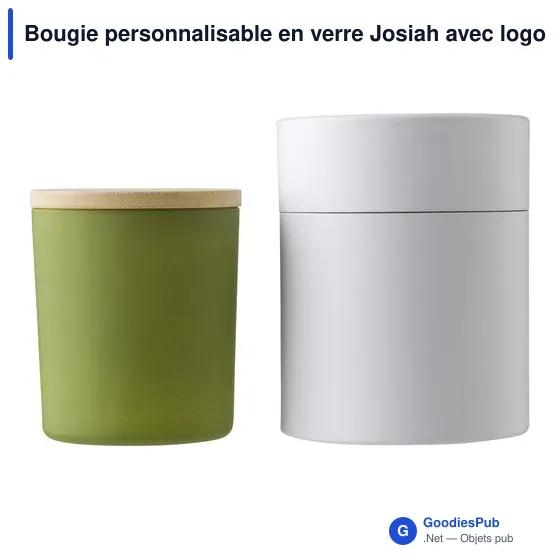Bougie personnalisable en verre Josiah avec logo - Image 4