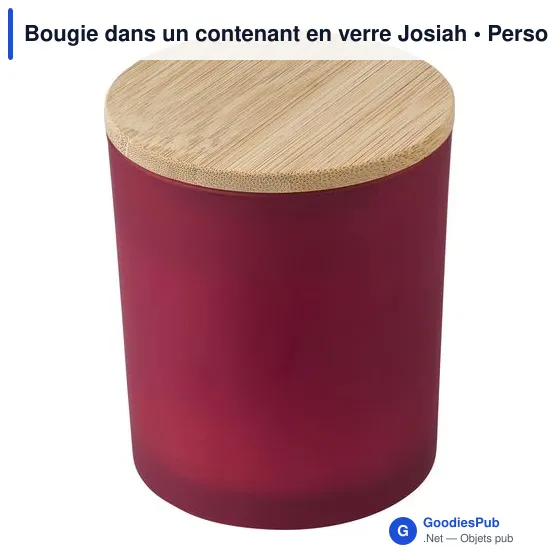 Bougie personnalisable en verre Josiah avec logo - Image 5