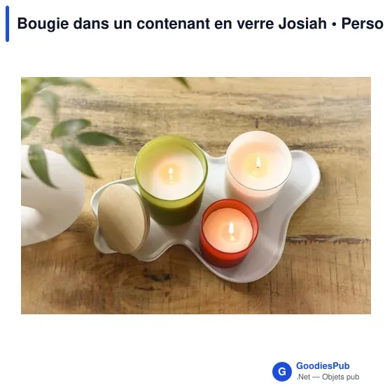 Bougie personnalisable en verre Josiah avec logo - Image 6