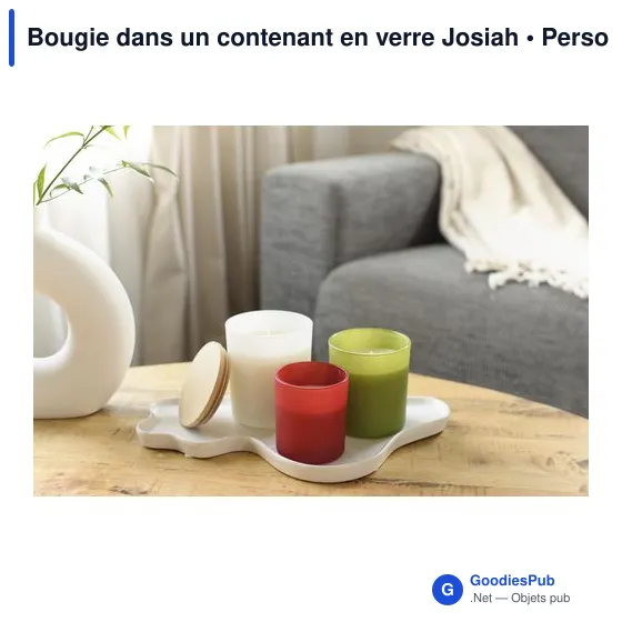 Bougie personnalisable en verre Josiah avec logo - Image 8