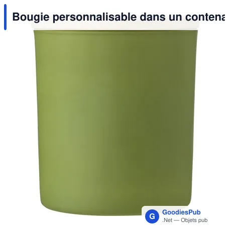 Bougie personnalisable dans un contenant en verre Lucas avec logo