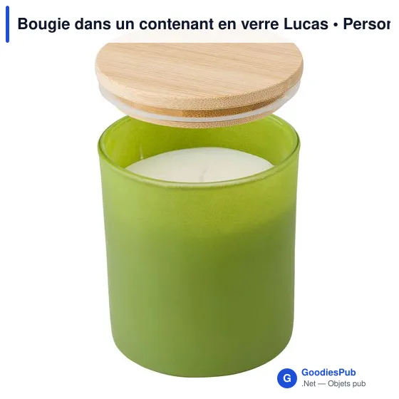Bougie personnalisable dans un contenant en verre Lucas avec logo - Image 4