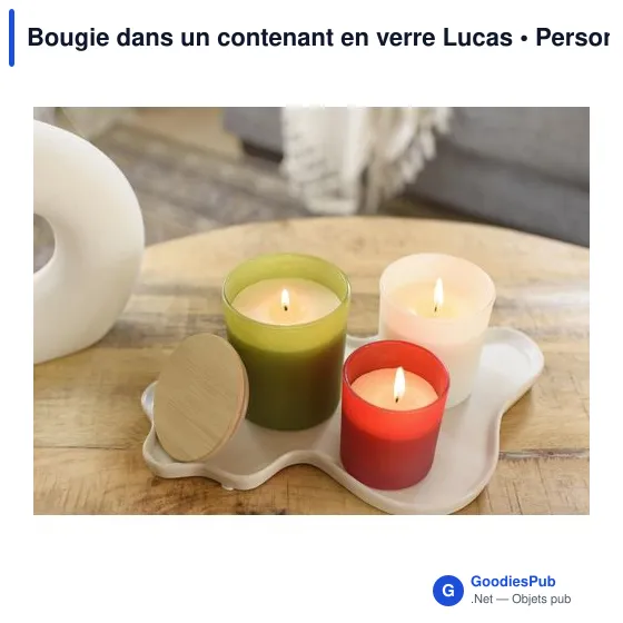 Bougie personnalisable dans un contenant en verre Lucas avec logo - Image 6