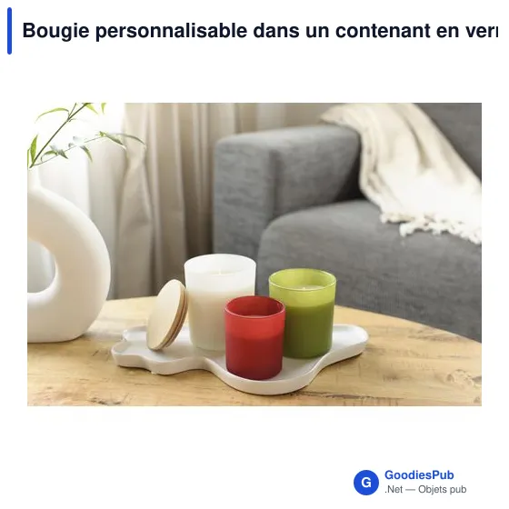 Bougie personnalisable dans un contenant en verre Lucas avec logo - Image 8