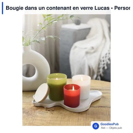 Bougie personnalisable dans un contenant en verre Lucas avec logo - Image 10
