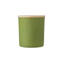Variante vert - Bougie personnalisable dans un contenant en verre Lucas avec logo