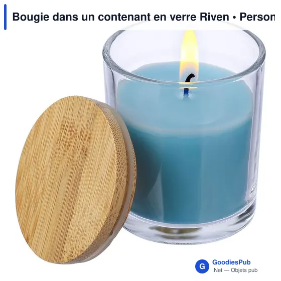 Bougie personnalisable en verre Riven avec logo - Image 11