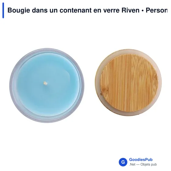 Bougie personnalisable en verre Riven avec logo - Image 12