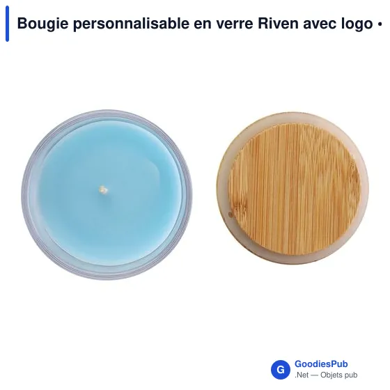 Bougie personnalisable en verre Riven avec logo - Image 3