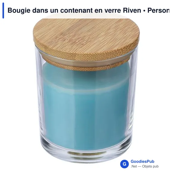Bougie personnalisable en verre Riven avec logo - Image 4