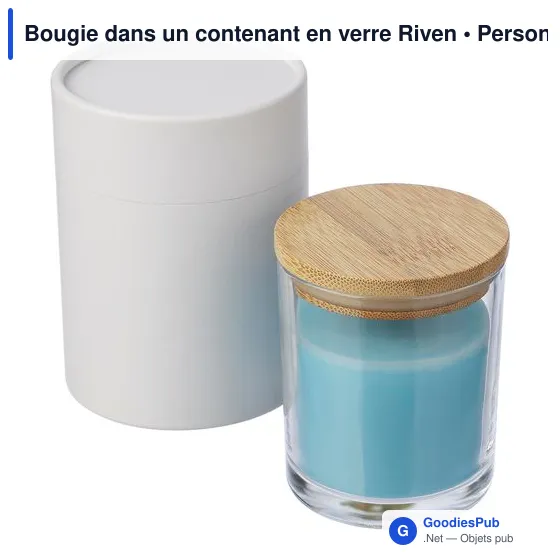 Bougie personnalisable en verre Riven avec logo - Image 5