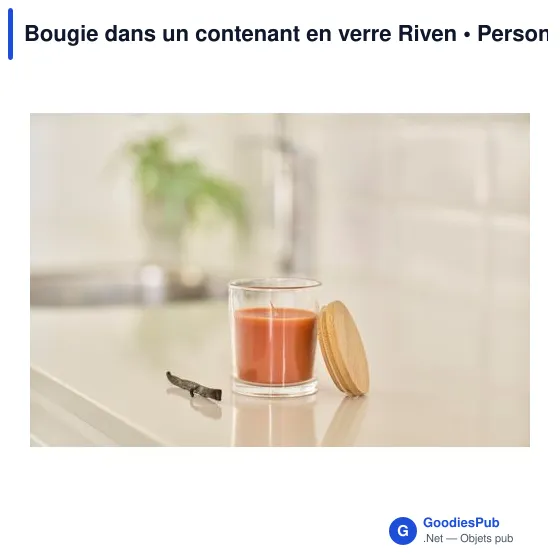 Bougie personnalisable en verre Riven avec logo - Image 8