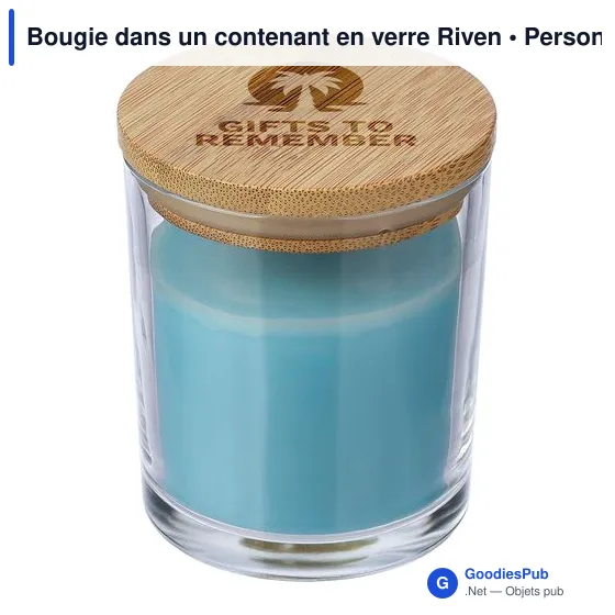 Bougie personnalisable en verre Riven avec logo - Image 9