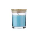 Variante bleu clair - Bougie personnalisable en verre Riven avec logo