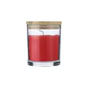 Variante rouge - Bougie personnalisable en verre Riven avec logo