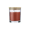 Variante orange - Bougie personnalisable en verre Riven avec logo
