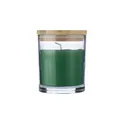 Variante vert - Bougie personnalisable en verre Riven avec logo