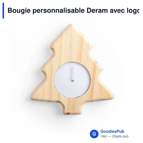 Bougie personnalisable Deram avec logo pour entreprises