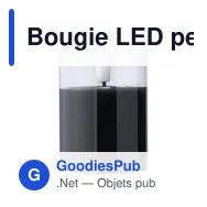 Bougie LED personnalisable en PP Serin avec logo - Miniature 1