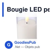 Bougie LED personnalisable en PP Serin avec logo - Miniature 4