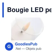 Bougie LED personnalisable en PP Serin avec logo - Miniature 5