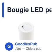 Bougie LED personnalisable en PP Serin avec logo - Miniature 6