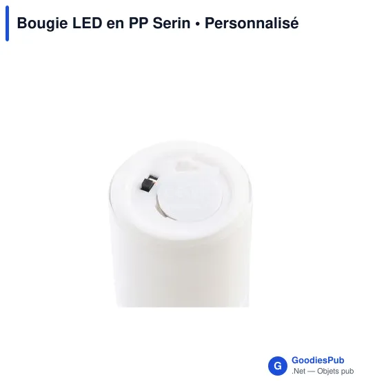 Bougie LED personnalisable en PP Serin avec logo - Image 6
