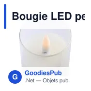 Bougie LED personnalisable en PP Serin avec logo - Miniature 7