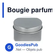 Bougie parfumée personnalisable en boîte d'étain recyclé avec logo - Dhyana - Miniature 2