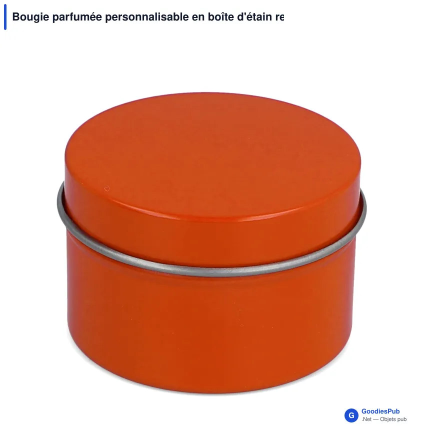 Bougie parfumée personnalisable en boîte d'étain recyclé avec logo - Dhyana - Image 3