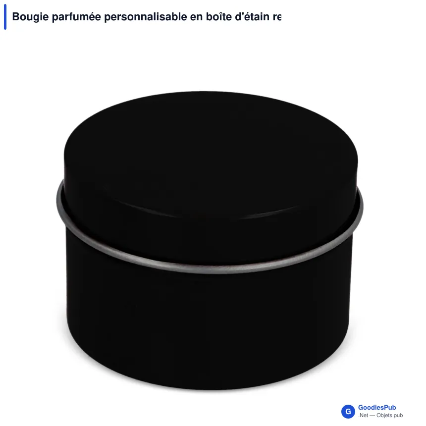 Bougie parfumée personnalisable en boîte d'étain recyclé avec logo - Dhyana - Image 4