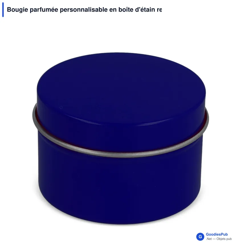 Bougie parfumée personnalisable en boîte d'étain recyclé avec logo - Dhyana - Image 5