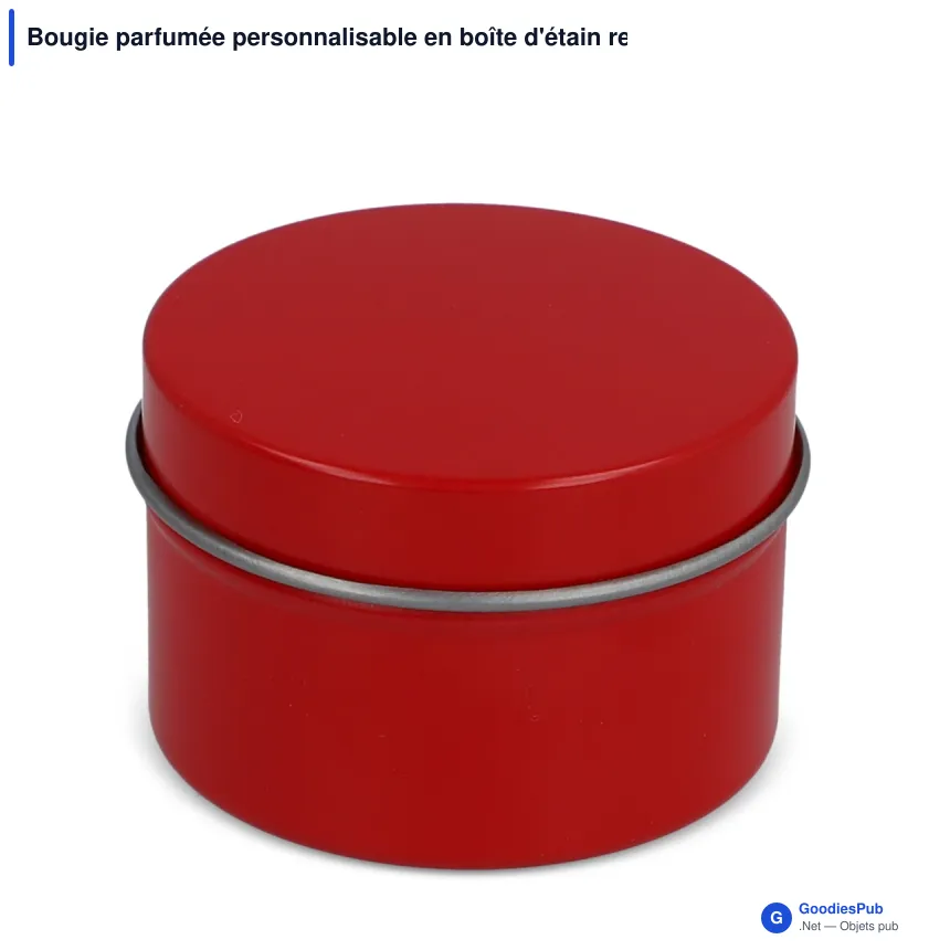 Bougie parfumée personnalisable en boîte d'étain recyclé avec logo - Dhyana - Image 6