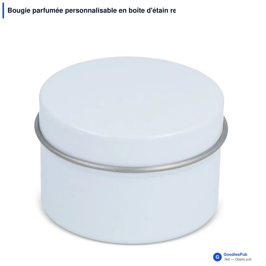 Bougie parfumée personnalisable en boîte d'étain recyclé avec logo - Dhyana - Image 7