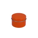 Variante Orange - Bougie parfumée personnalisable en boîte d'étain recyclé avec logo - Dhyana