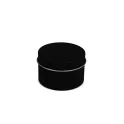 Variante Noir - Bougie parfumée personnalisable en boîte d'étain recyclé avec logo - Dhyana