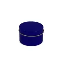 Variante Bleu - Bougie parfumée personnalisable en boîte d'étain recyclé avec logo - Dhyana