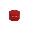 Variante Rouge - Bougie parfumée personnalisable en boîte d'étain recyclé avec logo - Dhyana