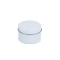Variante Blanc - Bougie parfumée personnalisable en boîte d'étain recyclé avec logo - Dhyana