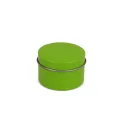 Variante Vert clair - Bougie parfumée personnalisable en boîte d'étain recyclé avec logo - Dhyana
