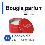 Bougie parfumée personnalisable en grande boîte recyclée avec logo - Kirtan - Miniature 1
