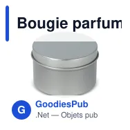 Bougie parfumée personnalisable en grande boîte recyclée avec logo - Kirtan - Miniature 2