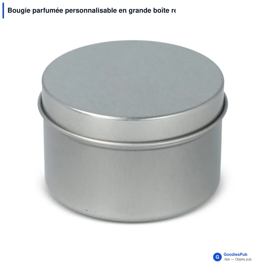 Bougie parfumée personnalisable en grande boîte recyclée avec logo - Kirtan - Image 2