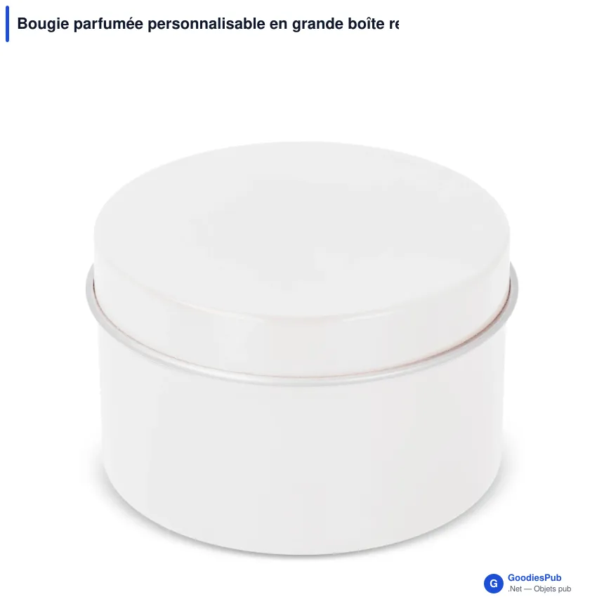Bougie parfumée personnalisable en grande boîte recyclée avec logo - Kirtan - Image 3
