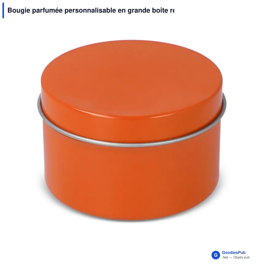 Bougie parfumée personnalisable en grande boîte recyclée avec logo - Kirtan - Image 4