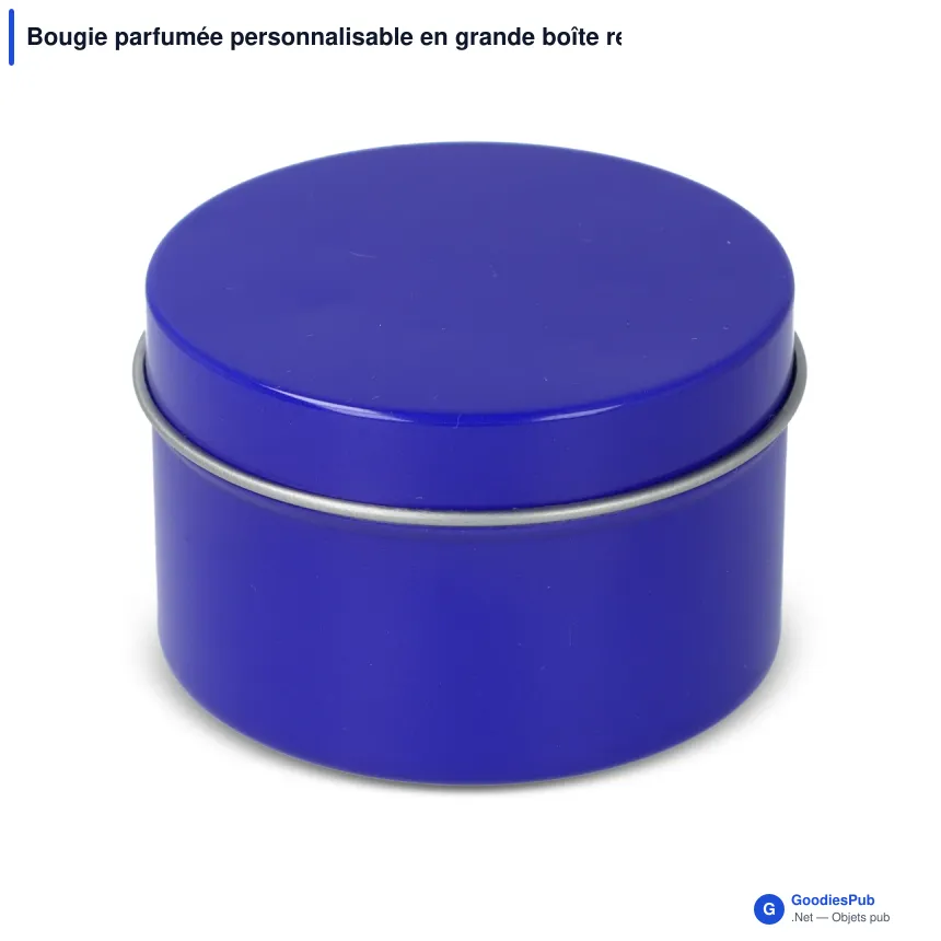 Bougie parfumée personnalisable en grande boîte recyclée avec logo - Kirtan - Image 5