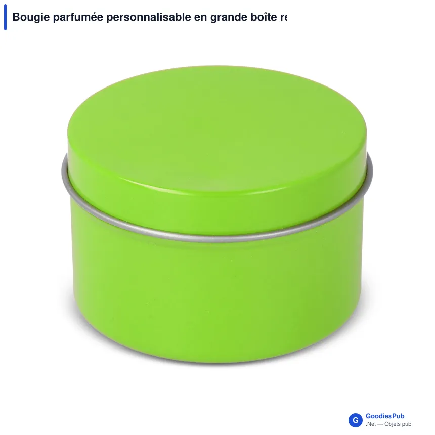 Bougie parfumée personnalisable en grande boîte recyclée avec logo - Kirtan - Image 7